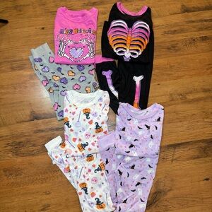 Colorful Halloween Wonder Nation Girls Sleepwear SZ 7/8
